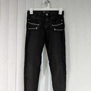 Zara Black Zipper Jeans